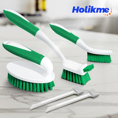 5 Pack Cleaning Brush Scrub Brush Kitchen Brush for Floor (Green)