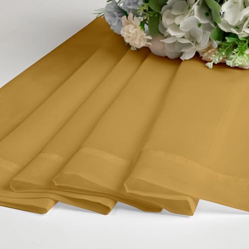 Gold Sheer Curtains 63 Inch Length 2 Panels (Gold / 40"W x 63"L (Pack of 2))