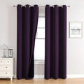 100% Blackout Curtains for Bedroom 84 Inches Long 2 Panels Set (42"W x 84"L (Pack of 2) / Royal Purple)
