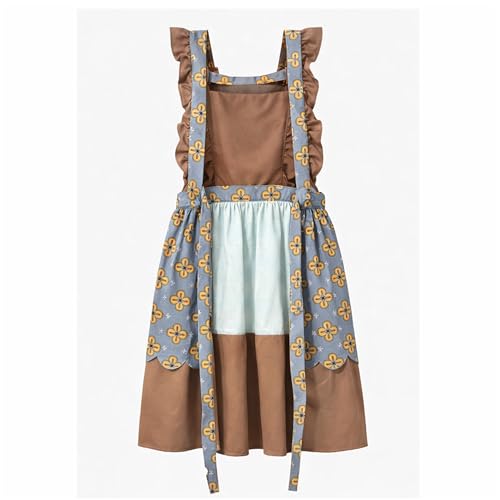 Retro Kitchen Apron for Women with Pockets (Grey)