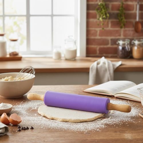 Rolling Pin for Baking (Purple-1 / 12 inch)