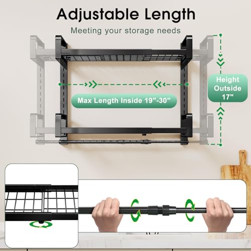 19" 30" Expandable Hanging Pot Rack (19" - 30")