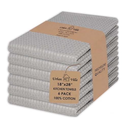 Kitchen Towels Cotton Dish Towels 20”x30” (18" x 28" (Set of 6) / 063 Smoke)