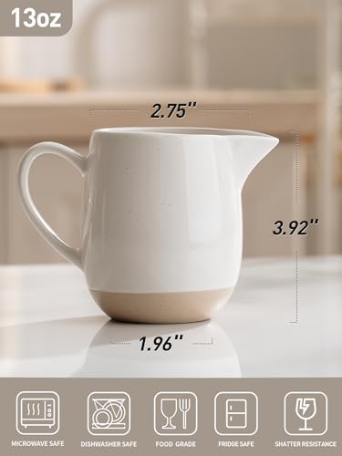 13oz Creamer with Handle (13 Ounces / White)