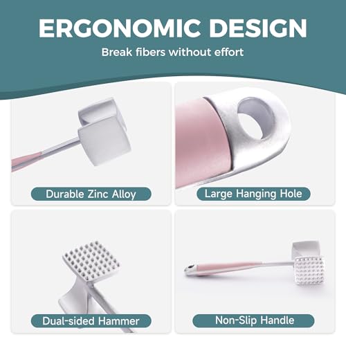 Meat Tenderizer Hammer with Comfortable (Pink)