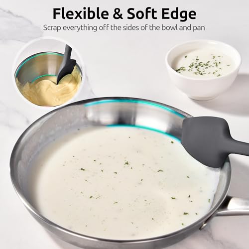 14" Long Silicone Spoonula (Black / 14.17in (spoon spatula))