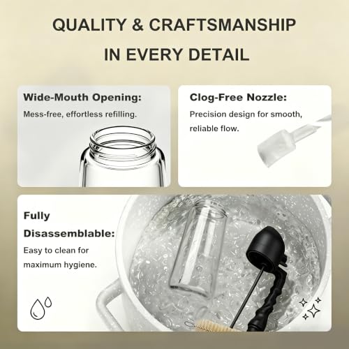 2-in-1 Olive Oil Sprayer for Cooking, Dispenser Bottle (Black) (Black)