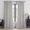 Extra Long 120 Inch Blackout Curtains for Large Window Treatment Modern Farmhouse Linen Drapes Sound Proof Drapes Room Divider Pleat Ceiling Track Burg Bedroom Grey (Grey Beige / 52"W x 120"L (Pack of 2))