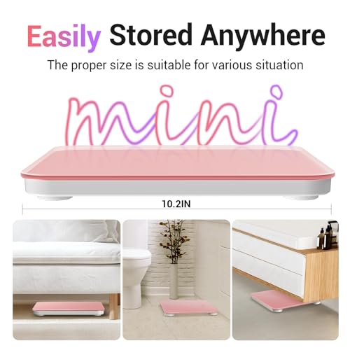 Bathroom Scale for Body Weight (Pink / 10.2*10.2in)
