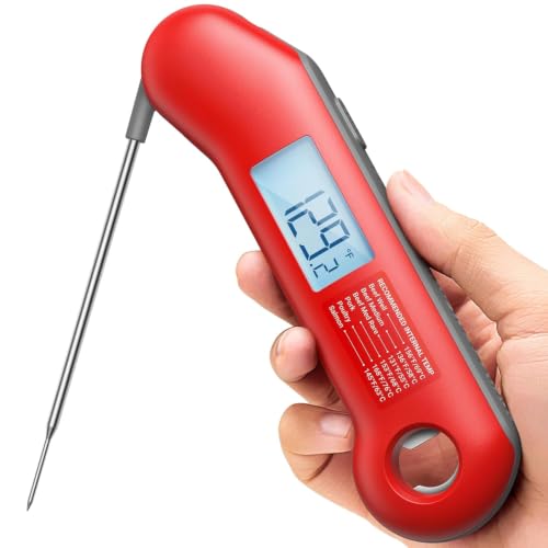 0.5 Sec Professional Meat Thermometer Digital (Red & Gray)