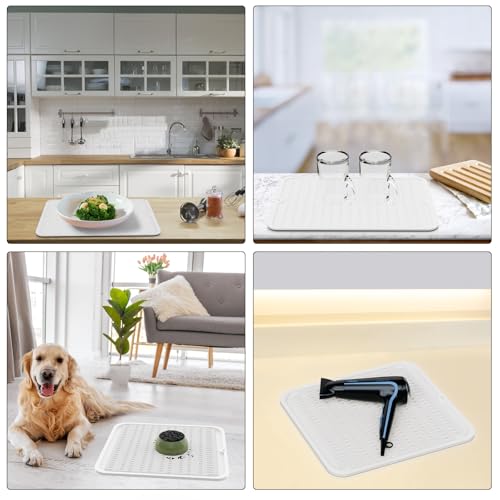 4-in-1 Silicone Mat: Air Fryer & Coffee Maker, 12"x12", Milk White (Milk White / 12" x 12")