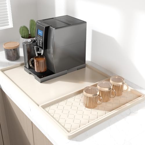Silicone Coffee Mat (Beige / 24" x 16")
