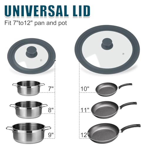 Universal Lid for Pots (7-8-9-10-11-12 Inch)