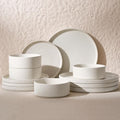 Nebula 12 Piece Dinnerware Set (Matte Beige White / Service for 4 (Standard Dinner Set))