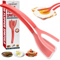 Silicone Egg Flipper Spatula Tongs (Red)
