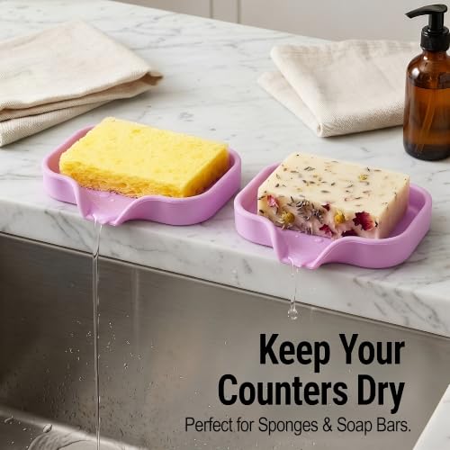Small Silicone Sponge Holder (Lavender (Small) / Small (4.9x3.3))