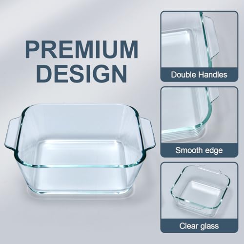Small Casserole Dishes 4 Pack (Square)