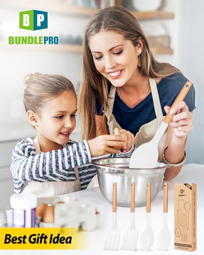 Silicone Cooking Utensils Set (White)