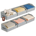 Large Closet Organizers and Storage Bins (Light Grey / 6 Pack)