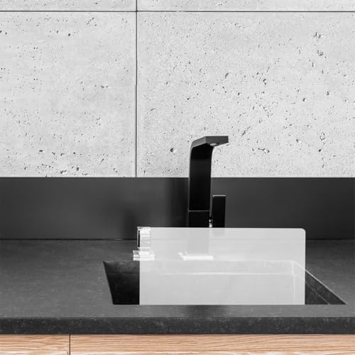 Acrylic Kitchen Sink Splash Guard 13.77 X 8.26 Inch Clear Water Barrier Panel for Countertop and Bathroom Sink Protection (35.00X21.00X5.00CM)