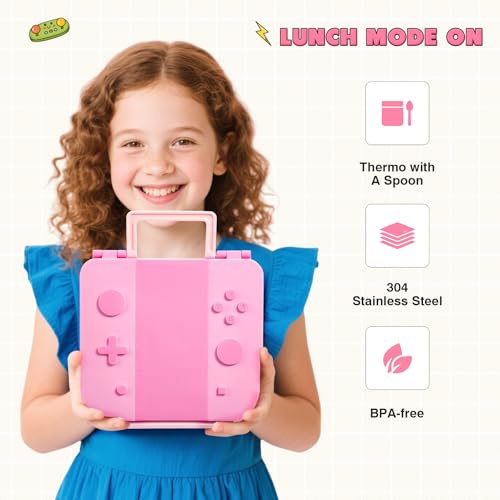 Game Bento Box for Kids (Pink)