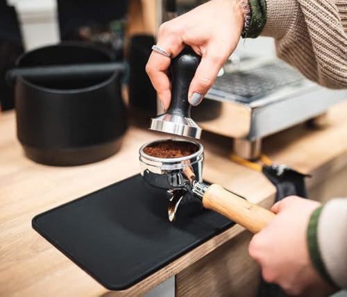 Coffee Tamper Mat for Portafilter (Black)