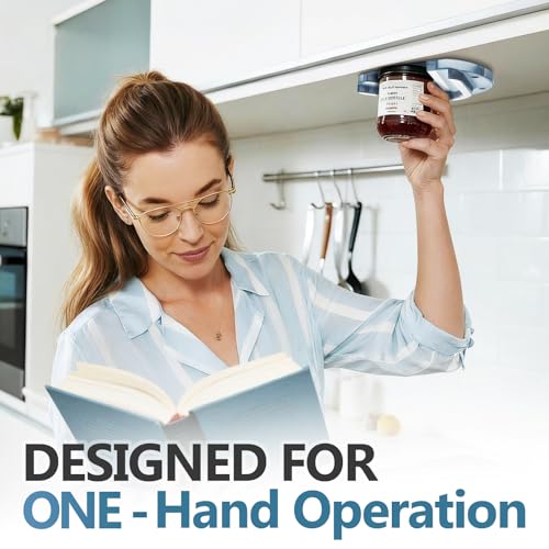 Mount on Cabinet Jar Opener for Weak Hands (Blue)