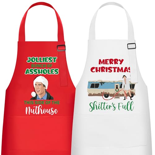 Christmas Matching Aprons for Couples (Christmas Holiday B)