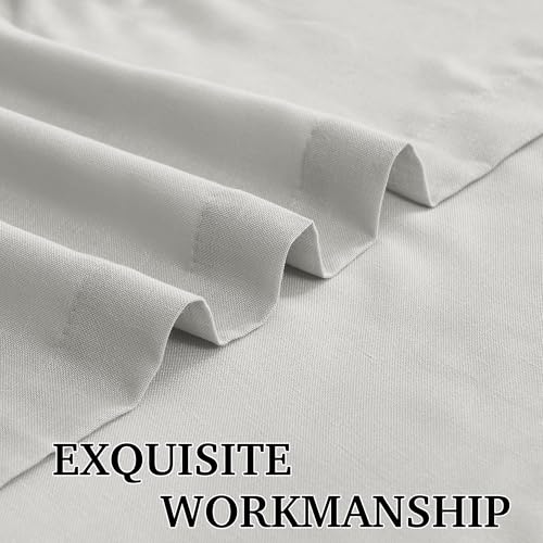 Sheer Curtains 108 inches (H - Grey / 52"W x 108"L (Pack of 2))
