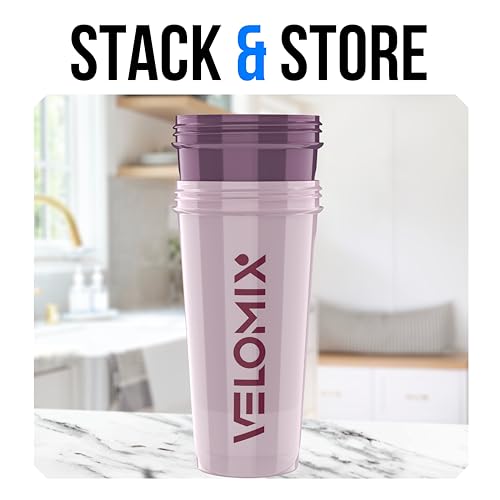 2 Pack 28oz Protein Shaker Bottle for Protein Mixes (B2) Purple Mix)