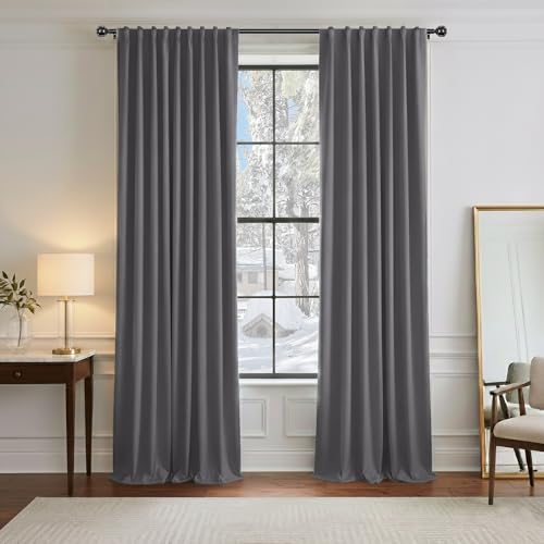 Decorative Blackout Curtains (Grey / 42"W x 84"L (Pack of 2))