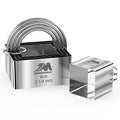 Square Biscuit Cutter Set 1.75inch 2inch 2.25inch 2.75inch 3.25inch (5pcs Square with handle(1.75-3.25in))