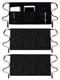 Pack of 3 Server Waist Aprons (Black X 3)