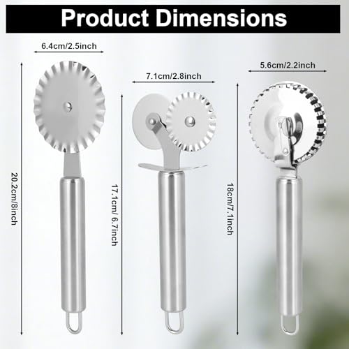 3pcs Pastry Wheel Cutter Set