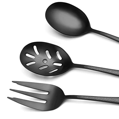 Matte Black Serving Set (Diamond / 5-Piece)