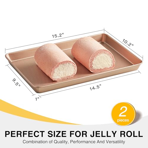 2 Pack Jelly Roll Pan 15x10 (Champagne Gold / 2 Pack Jelly Roll Pan)