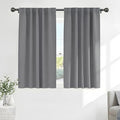 Bedroom Window Curtains (Silver Grey / 42"W x 54"L (Pack of 2))