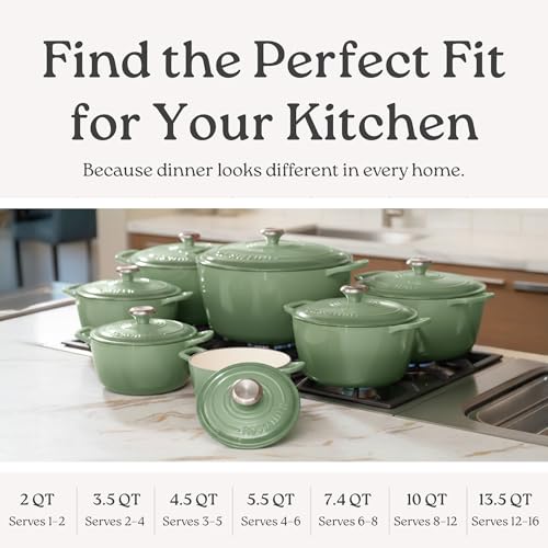 Signature Enameled Cast Iron Dutch Oven (13.5Q (12.7L) / White)