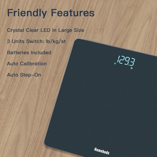 Bathroom Scale for Body Weight Precision 0.1lb (Blue Bathroom Scale)