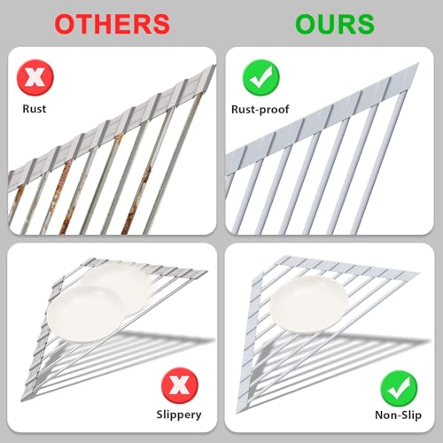Triangular Sink Rack (Gray / Triangle: 15.8" x 9")