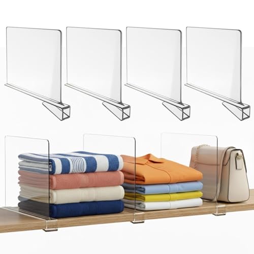 Acrylic Shelf Dividers for Closet Organization
