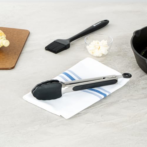 Met Lux 9 Inch Kitchen Tong (9" / Black)