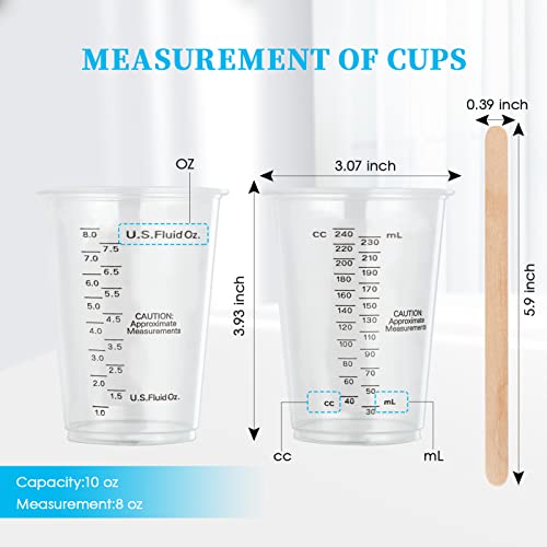 200 PACK 10 oz Plastic Measuring Cups
