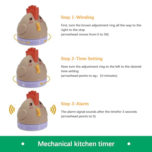 Mechanical Kitchen Timer (Chicken)