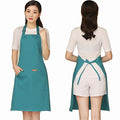Adjustable Canvas Aprons for Women Men with 2 Pockets (#1 Adjustable Light Green Minimalist)