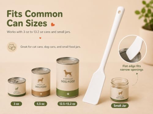 Cat Wet Food Spoon (White Longer Spatula)