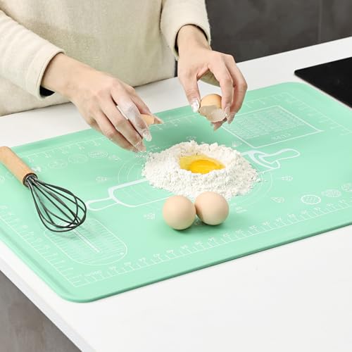 Silicone Baking Mat 20"L x 28"W (Matcha Green / 20"L x 28"W)