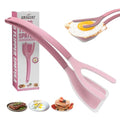 Silicone Egg Flipper Spatula Tongs (Pink)