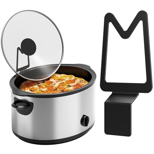 Slow Cooker Lid Holder Fit for Crockpot for Hands (Black (1-Pack))