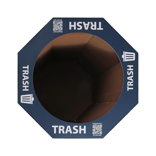 Fleur 25 Gal Trash Can Bin (Denim Blue)